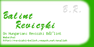 balint reviczki business card